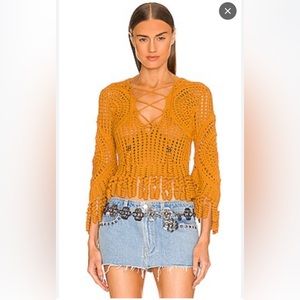 Nadja Sweater with Fringe in Tobacco
DUNDAS x REVOLVE